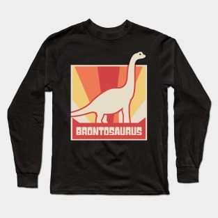 Vintage Long Neck Dinosaur Brontosaurus Long Sleeve T-Shirt